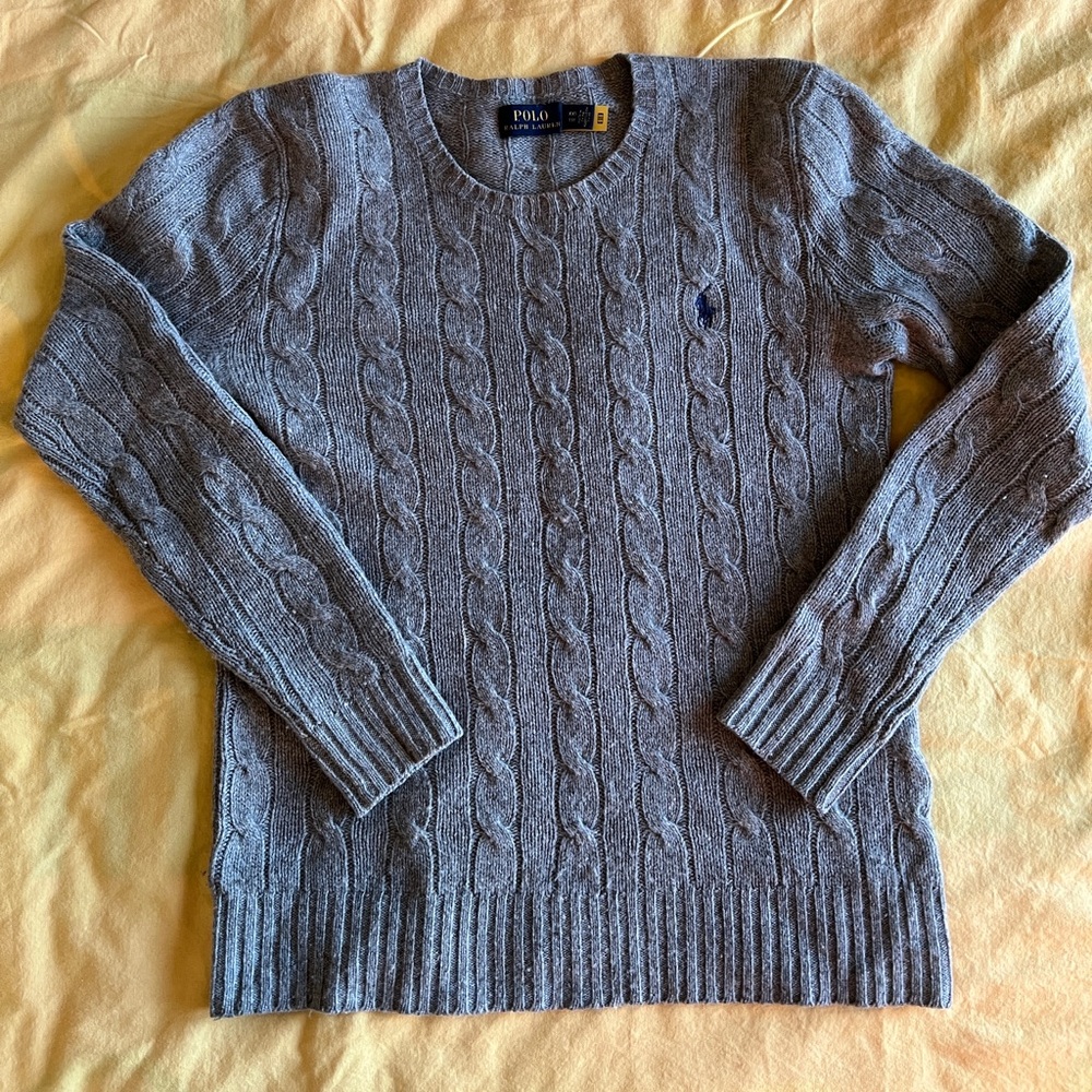 Ralph lauren cable wool crewneck xxs